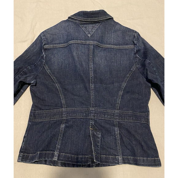 Tommy Hilfiger Jean Jacket Womens Large Western Cowgirl Festival Denim Jacket - Picture 6 of 16